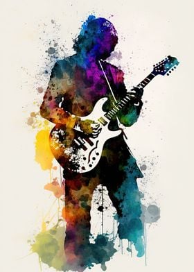 Guitarist Watercolor