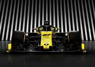 yellow formula 1 car