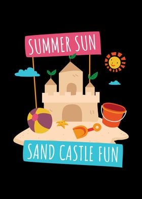 Summer Sun Sand Castle Fun