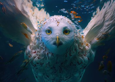 Snowy owl merman