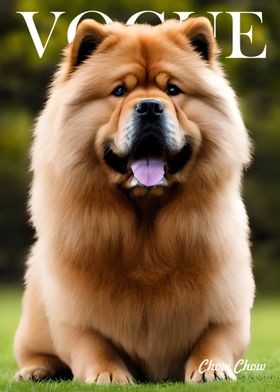 Chow Chow Dog Vogue Poster