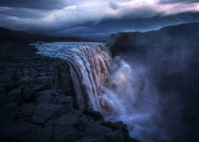 Dramatic Sky At Dettifoss