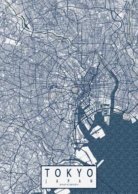 Tokyo City Map Coastal