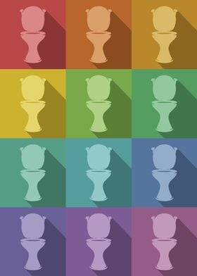 Toilet Icons Pop Art