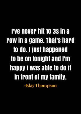 Klay Thompson quote 