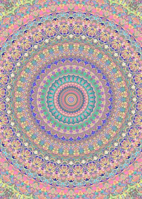 Groovy Colorful Mandala