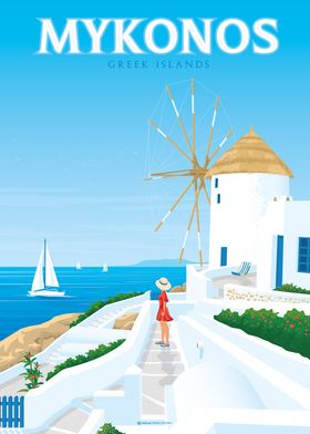 Mykonos Greece Art Print