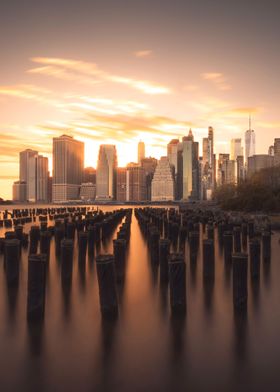 NYC Manhattan View Sunset