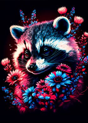 Raccoon Painting