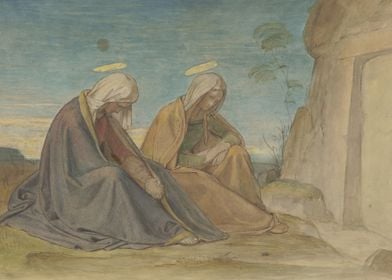 The two Marys at the grave