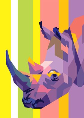 Rhinoceros Pop Art