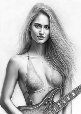 Gorgeous Female Guitarist