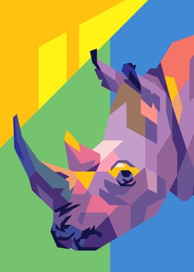 Rhinoceros Pop Art