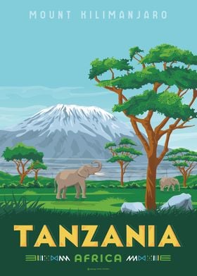 Tanzania Kilimanjaro Print