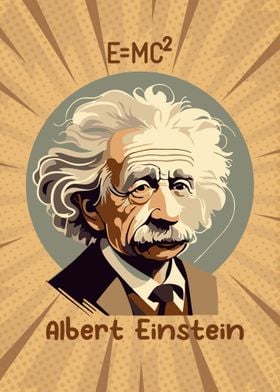 cartoon albert einstein