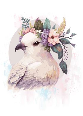 Watercolor Dove Painting