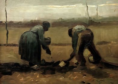 Peasants Planting Potatoes