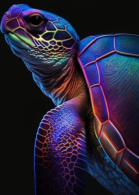 neon turtle