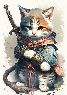 baby cat samurai