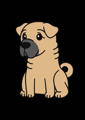 Shar Pei Cartoon 