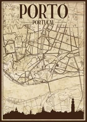 Porto Map Skyline