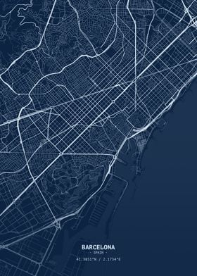 Barcelona Blueprint Map