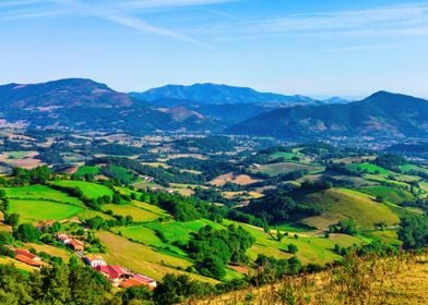 Landscape mountains green