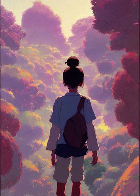 sky cloud girl