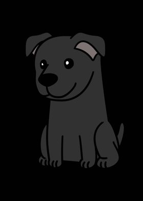 Staffy Dog Cartoon