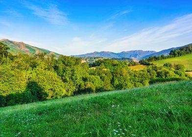 Landscape mountains green