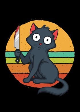 Crazy Cat with Knife
