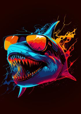Wild Neon Shark