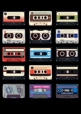 Old music cassettes Retro