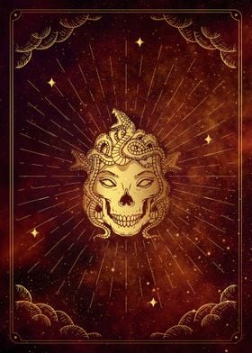 Tarot the Medusa skull