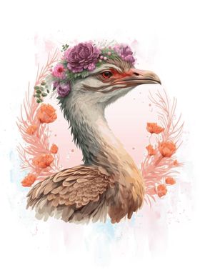 Floral Bustard Painting