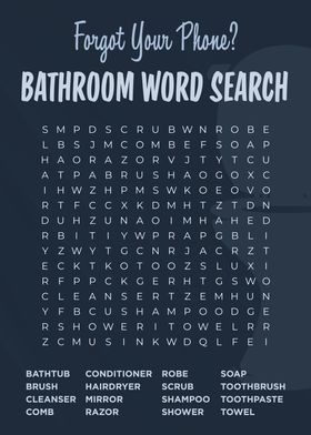 Bathroom Word Search