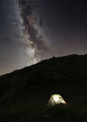 Milkyway with tent