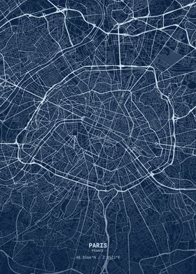 Paris Blueprint Map