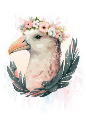 Watercolor Albatross Art