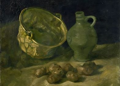 Brass Cauldron and Jug