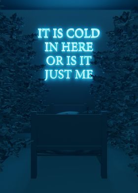 It Is Cold 3D Quote 