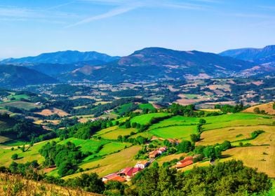 Landscape mountains green