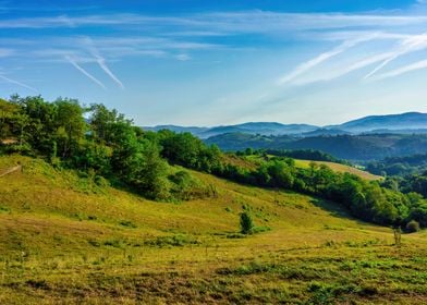 Landscape mountains green