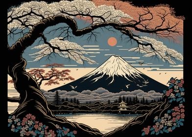 Mount Fuji draw style 04
