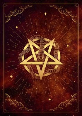 Tarot the snake pentagram