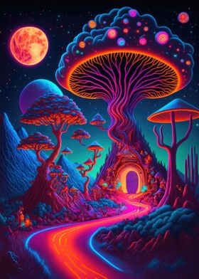 Psychedelic Mushroom Art 
