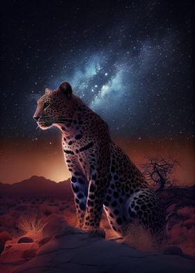 Leopard under the Stars