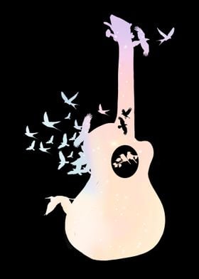 Guitar Nature Silhouette