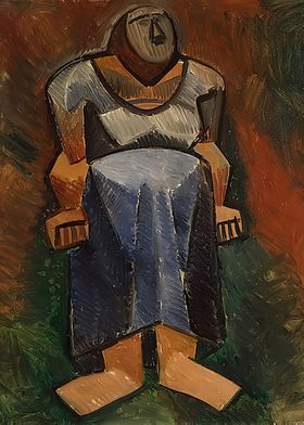 farm woman 1908 by Picasso