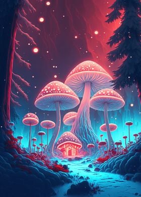 Psychedelic Mushroom Art 